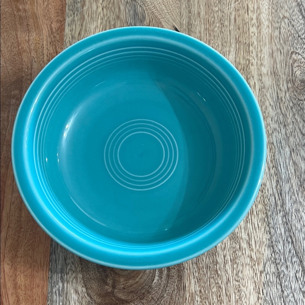 Fiestaware HLC turquoise blue green Ceramic Soup/Cereal Bowl 7” Round